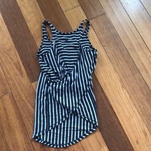 Size 6 striped lululemon cotton tank